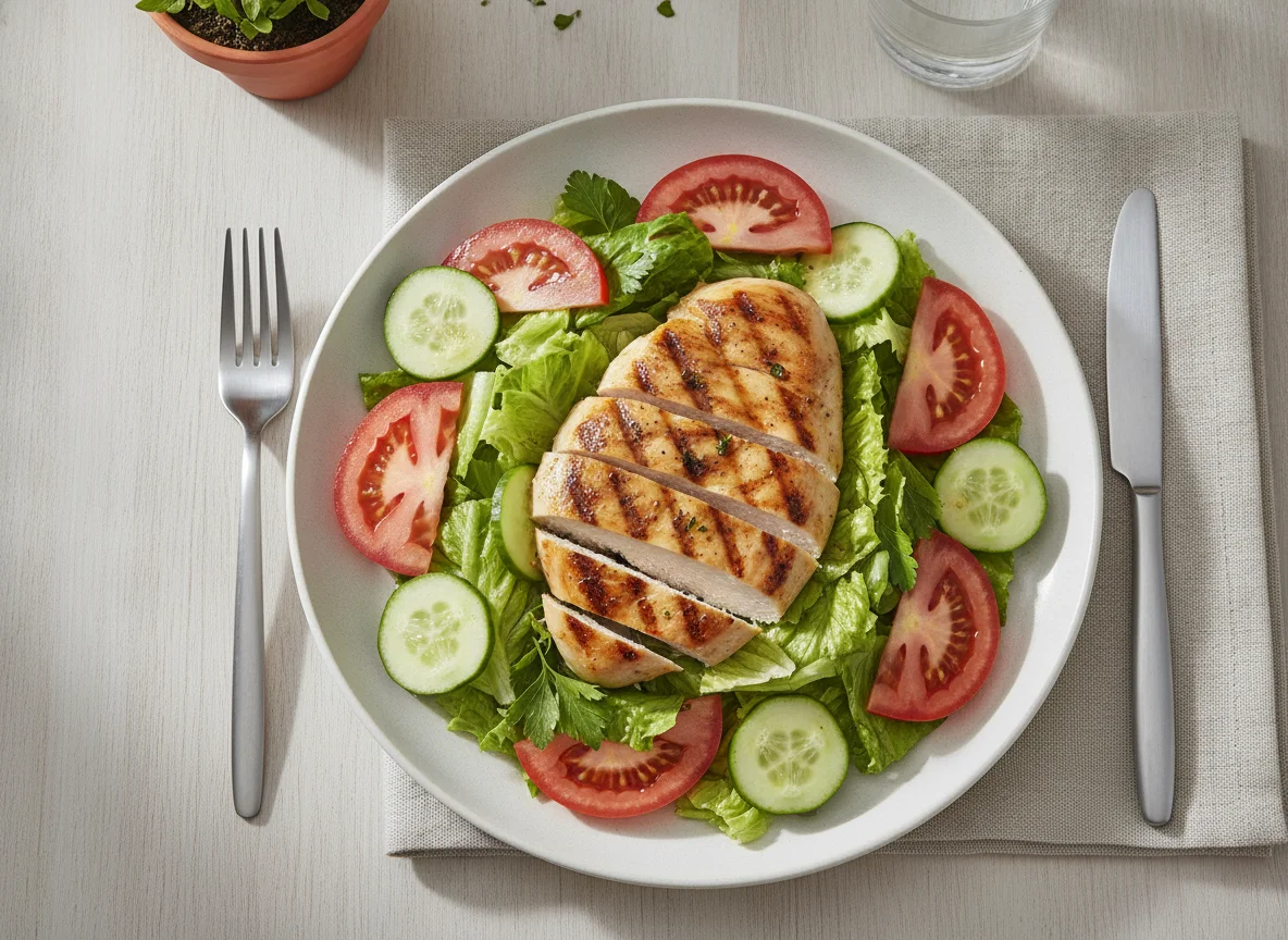 Grilled Chicken with Garden Salad photo