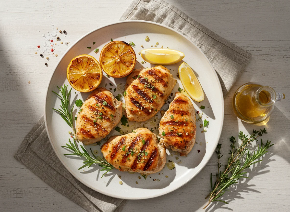 Grilled Chicken with Lemon and Herbs photo
