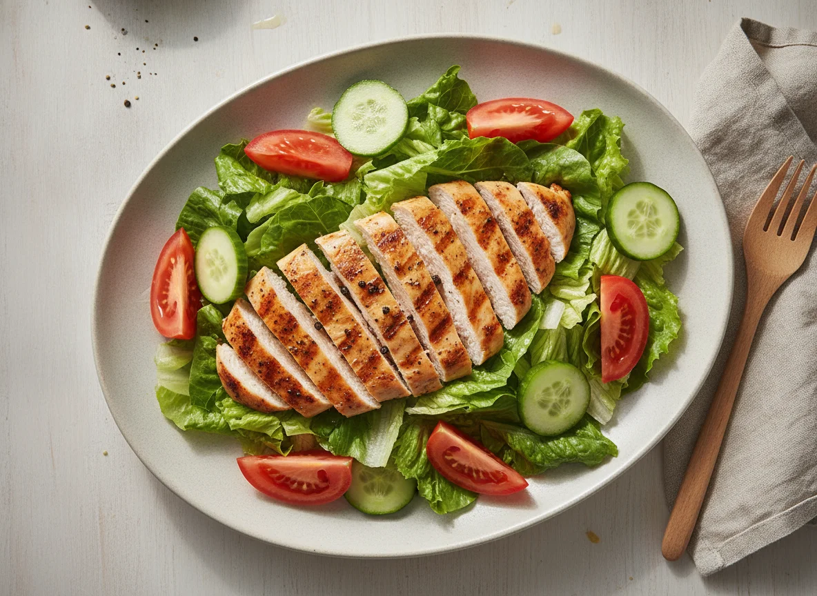 Grilled Chicken with Lettuce Salad photo