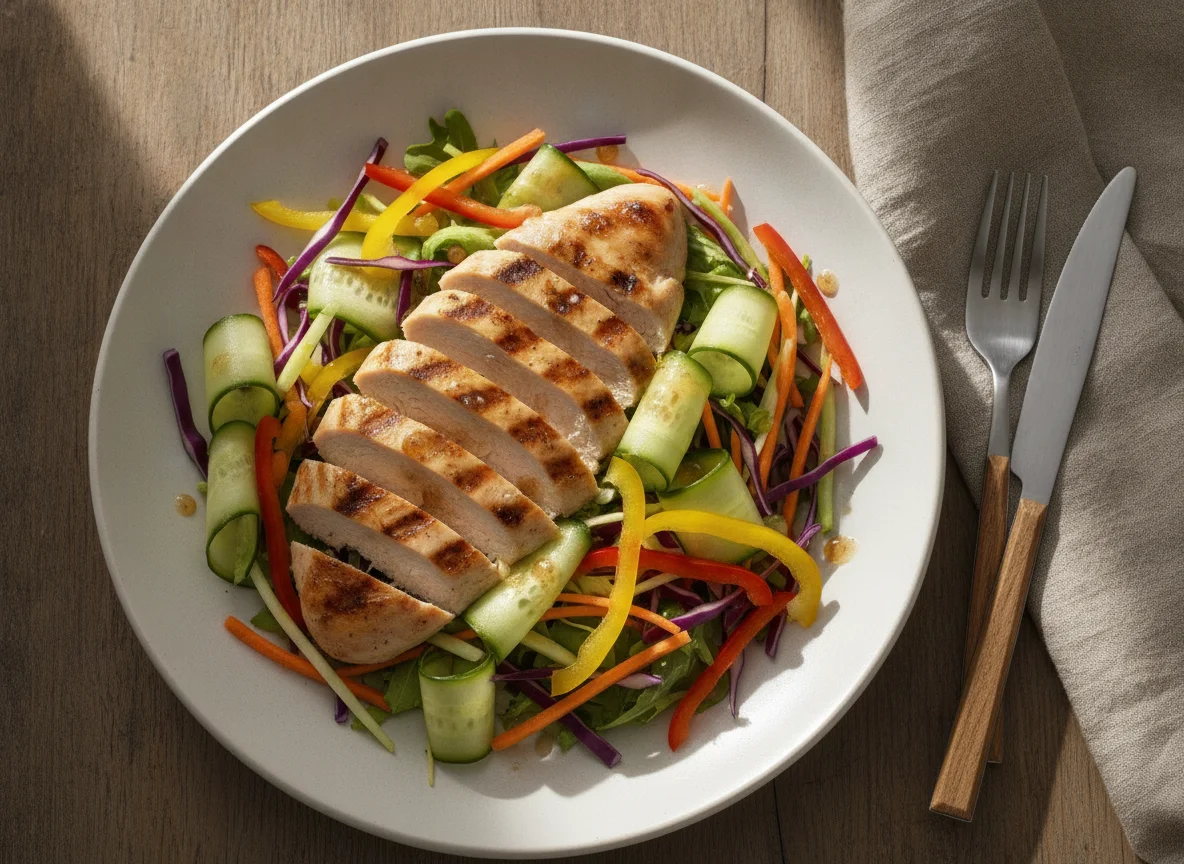 Grilled Chicken with Mixed Garden Salad photo