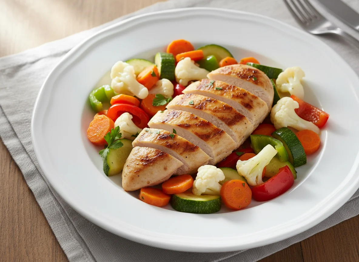 Grilled Chicken with Mixed Vegetables photo