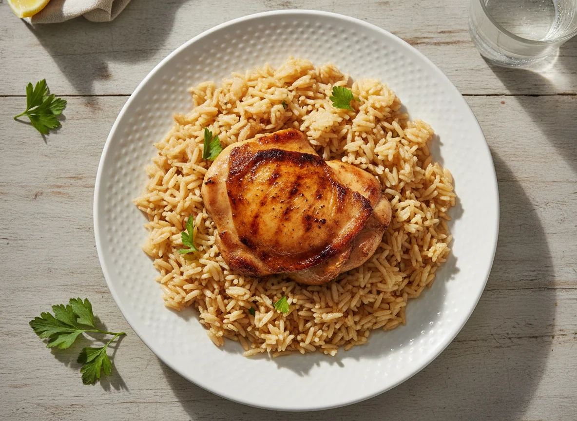 Grilled Chicken with Rice Pilaf photo