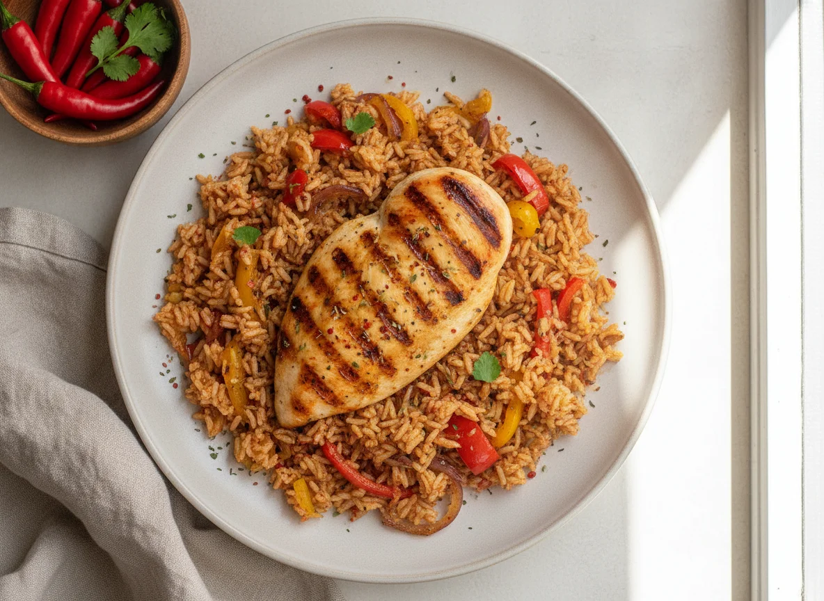 Grilled Chicken with Spiced Rice photo