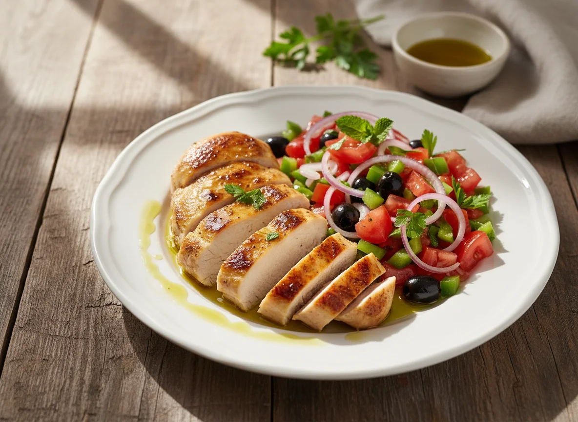 Grilled Chicken with Tunisian Salad photo