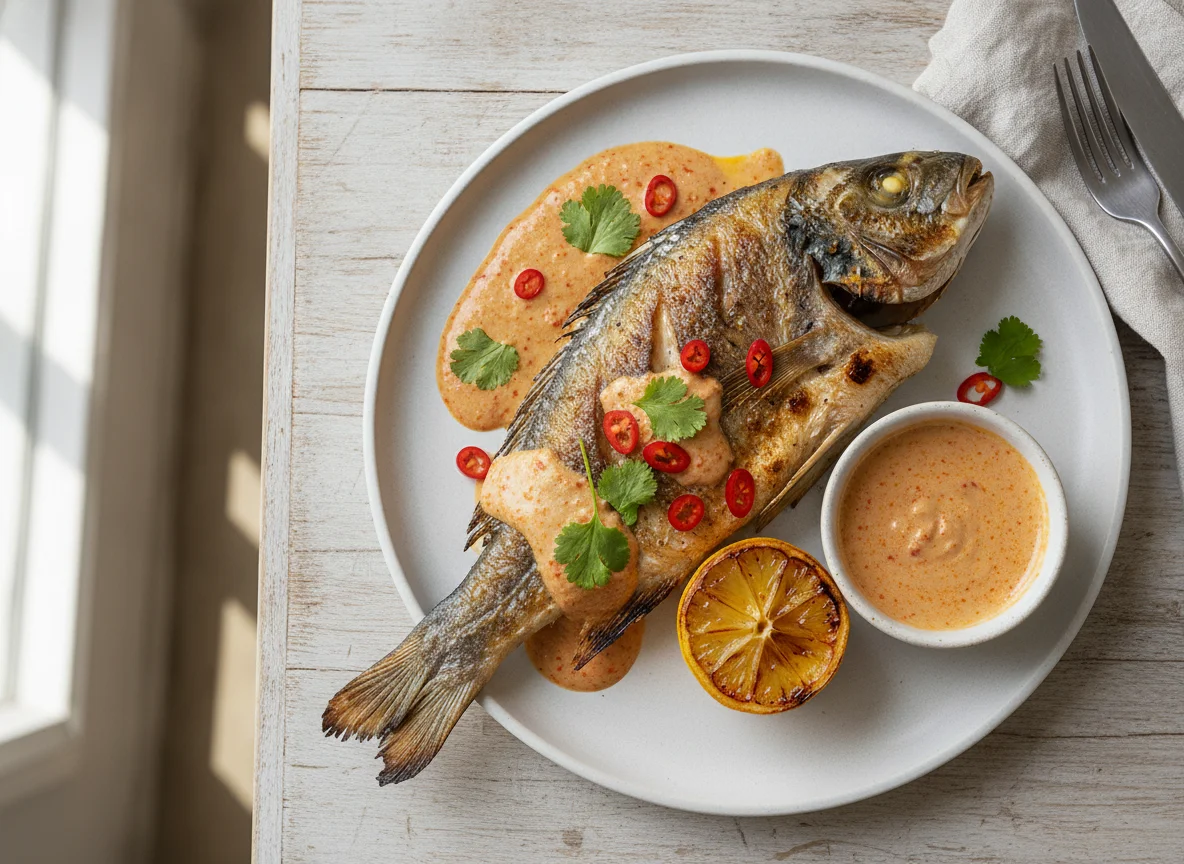 Grilled Fish with Sauce photo