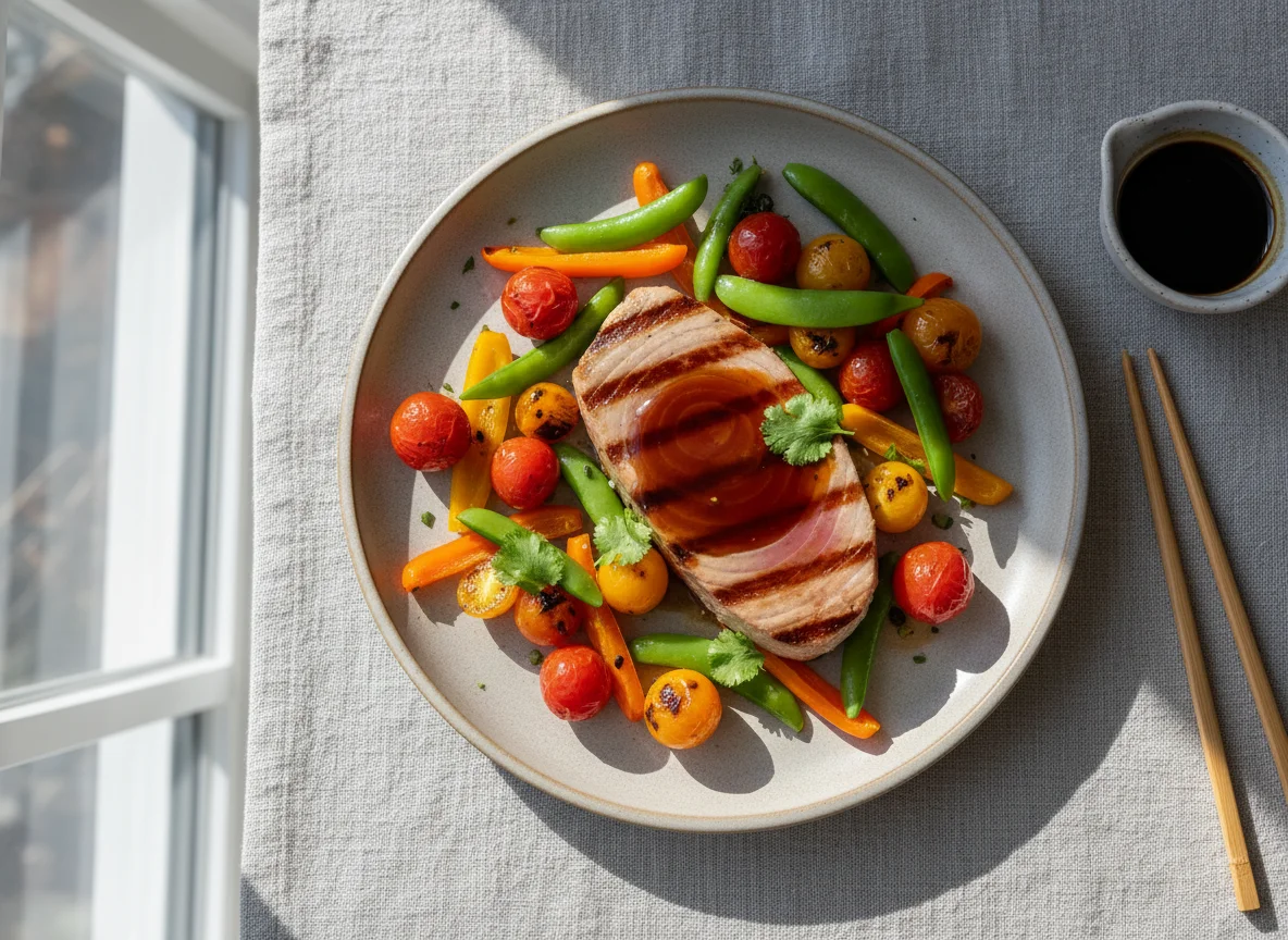Grilled Fish with Vegetables photo