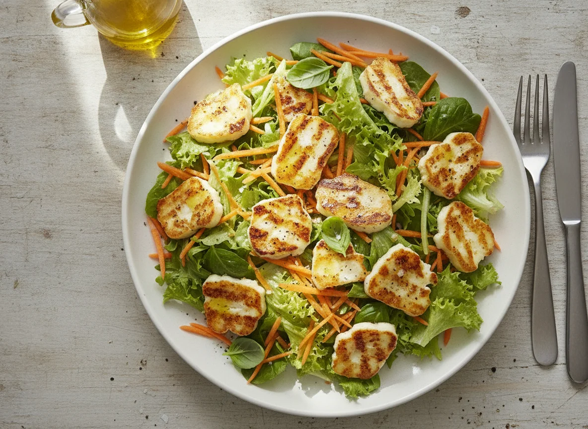 Grilled Halloumi Salad photo
