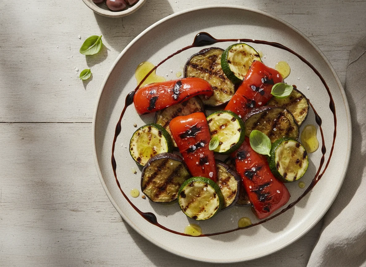 Grilled Mediterranean Vegetables with Balsamic Glaze photo