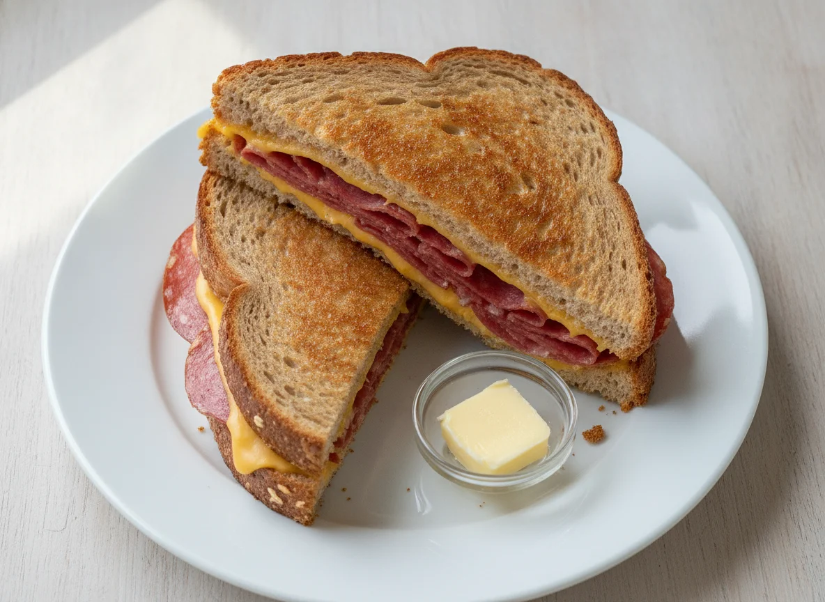 Grilled Salami and Cheese Sandwich photo