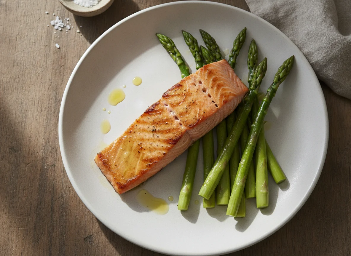 Grilled Salmon with Asparagus photo