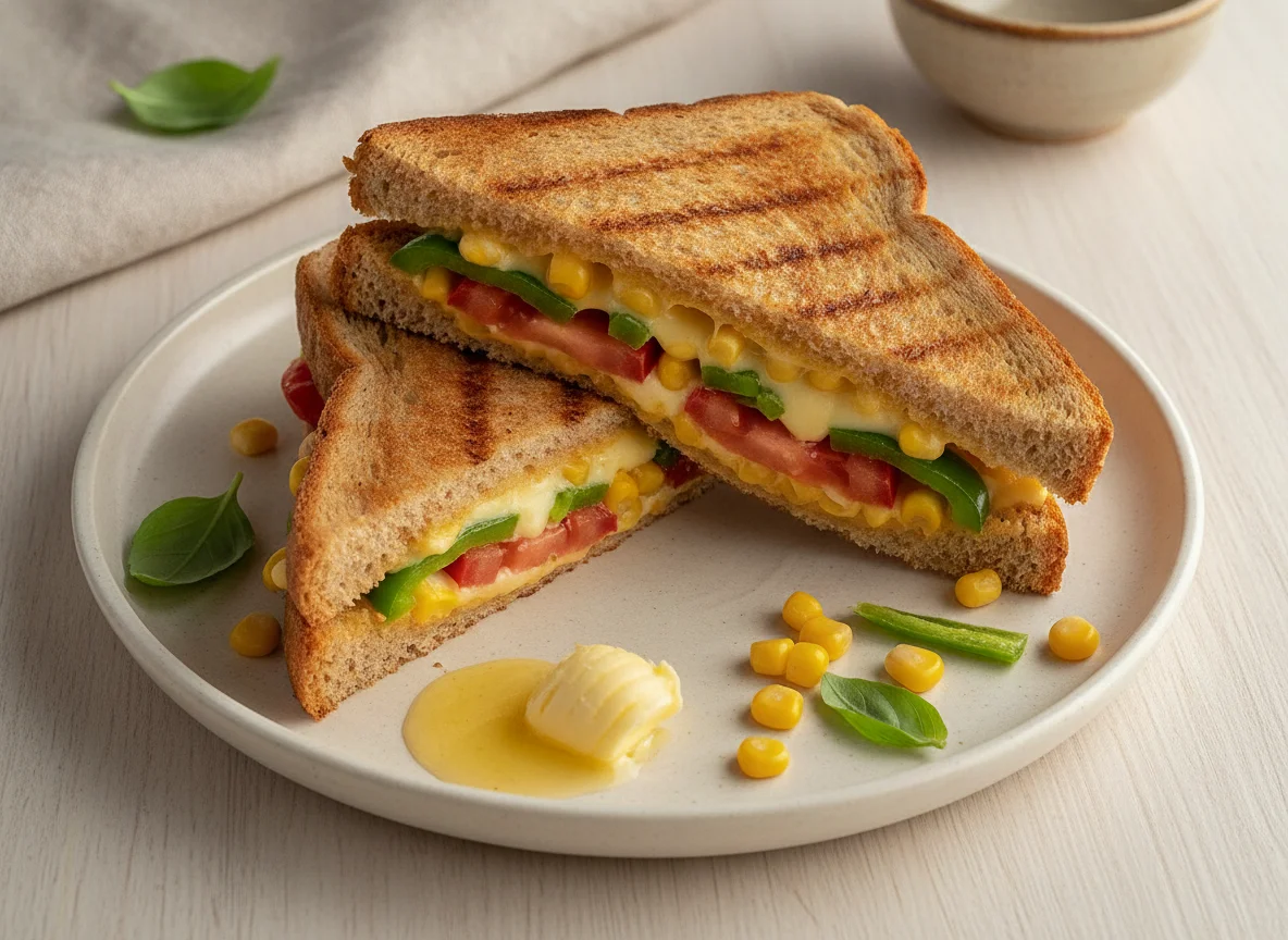 Grilled Vegetable and Cheese Sandwich photo