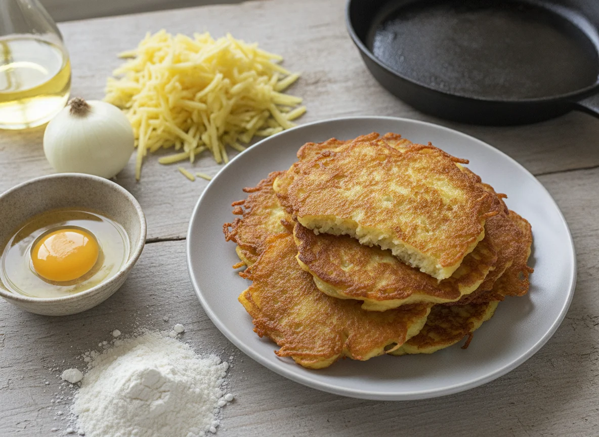 Gromperekichelcher (Luxembourgish Potato Pancakes) photo