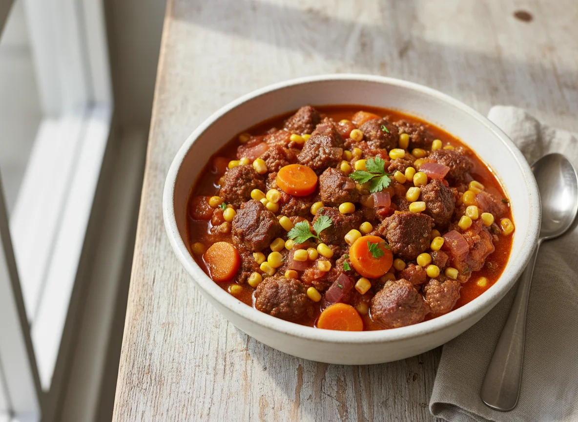 Ground Beef and Corn Stew photo