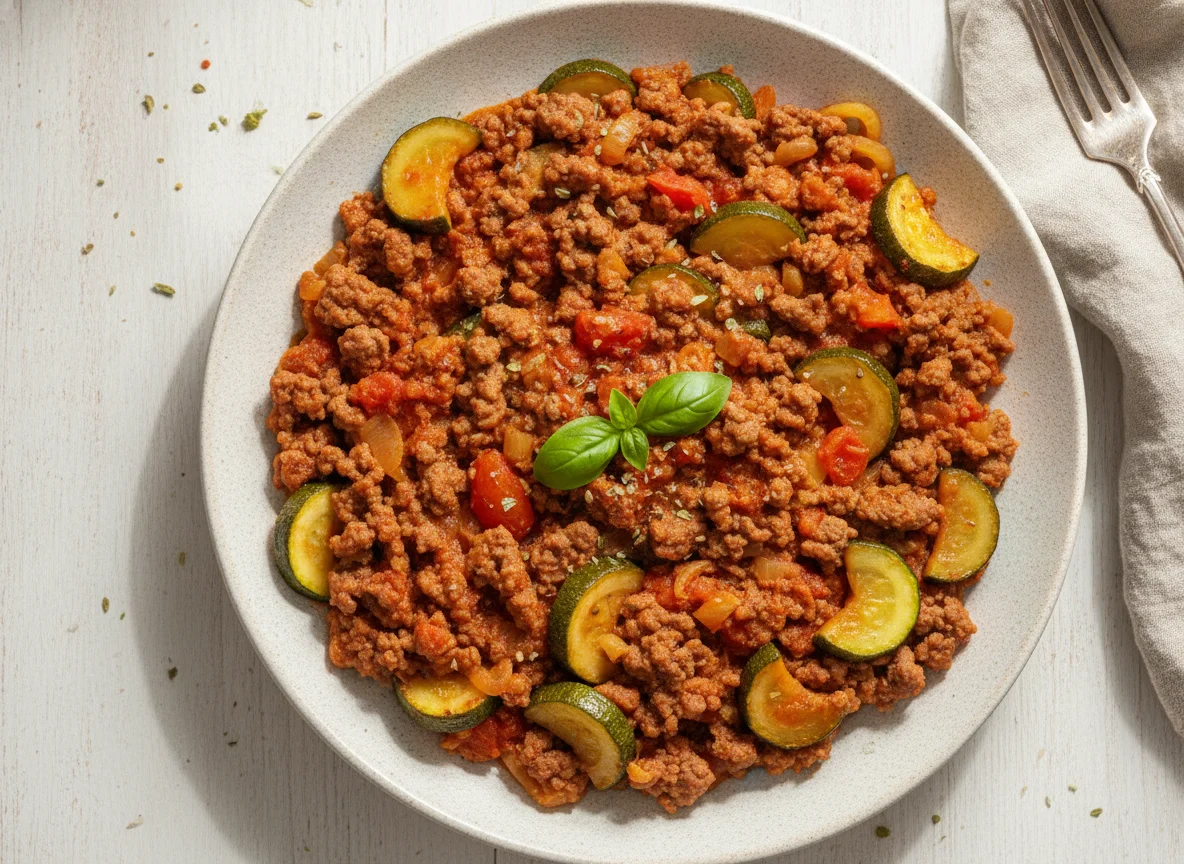 Ground Beef and Zucchini Skillet photo
