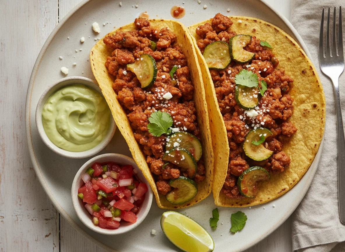 Ground Meat and Zucchini Tacos photo
