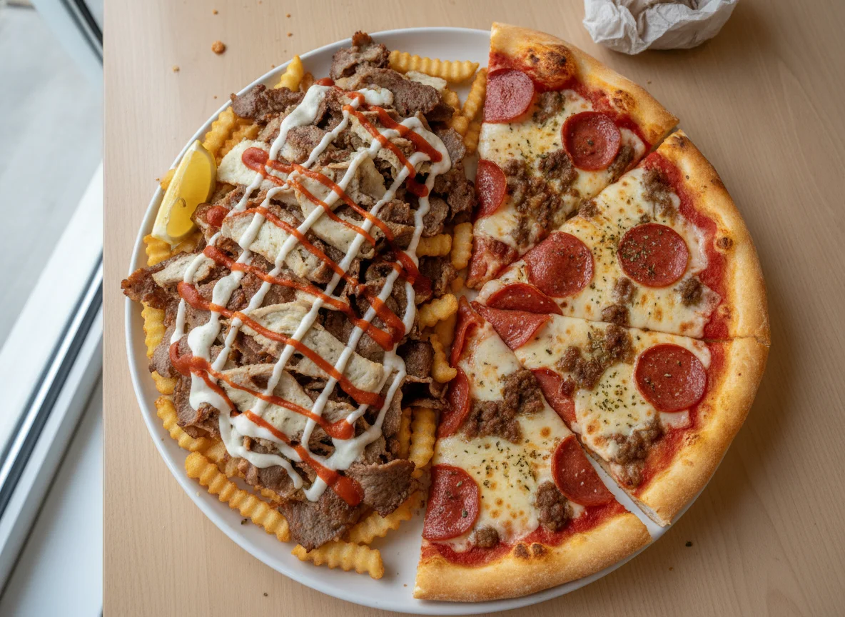 Halal Snack Pack and Pizza photo