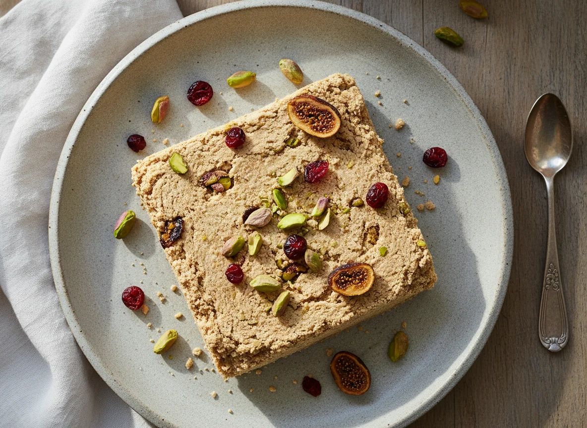 Halva with Pistachios and Dried Fruit photo