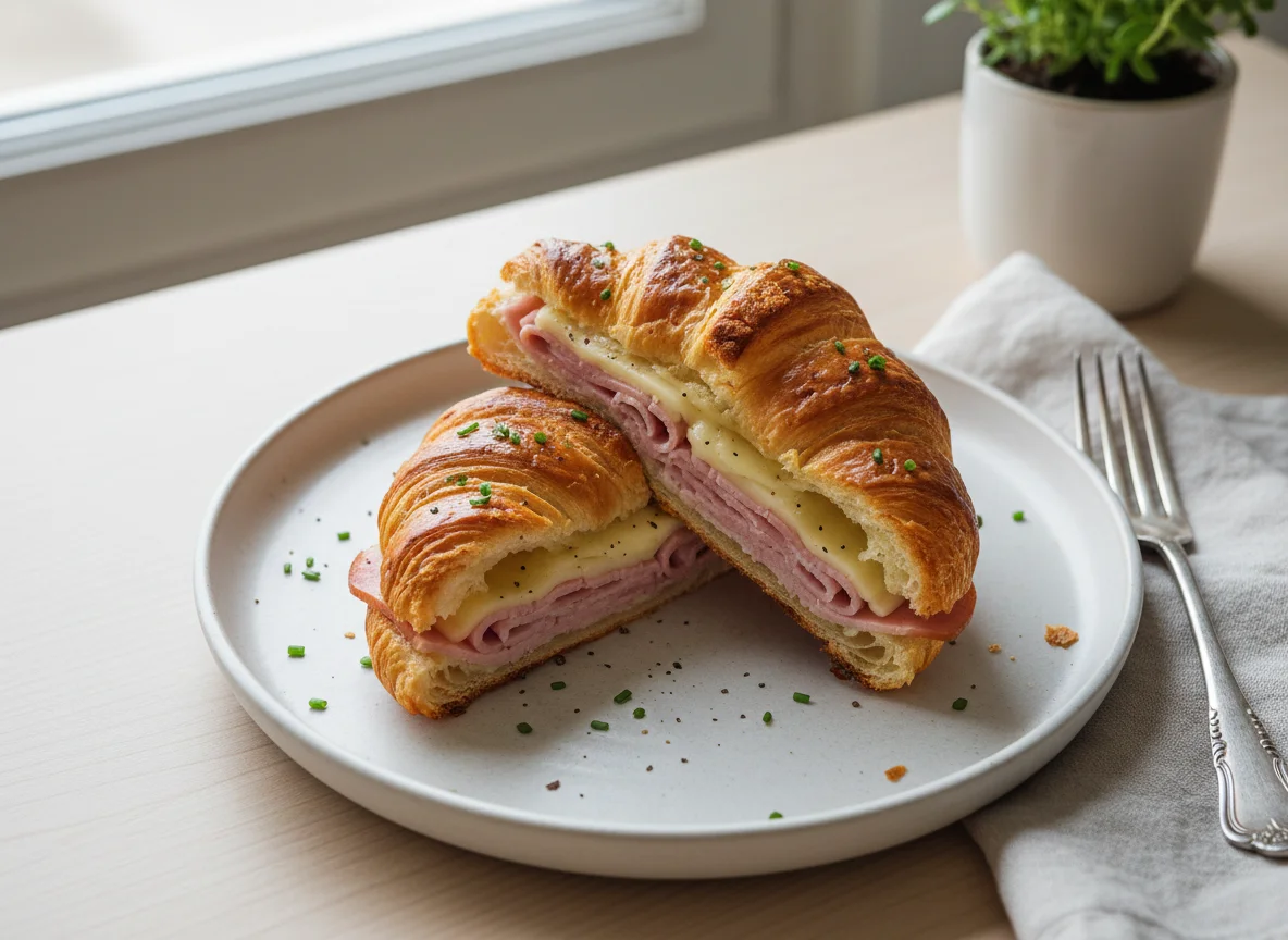 Ham and Cheese Croissant photo