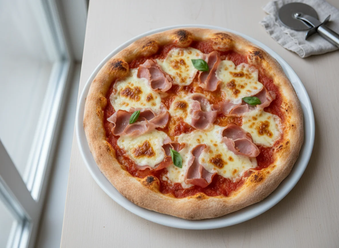 Ham and Cheese Pizza photo