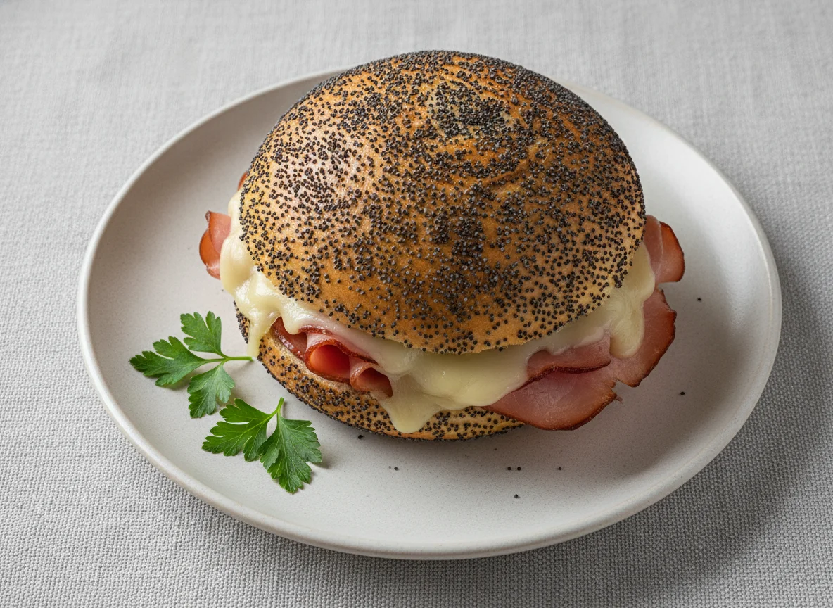 Ham and Cheese Poppy Seed Bun photo