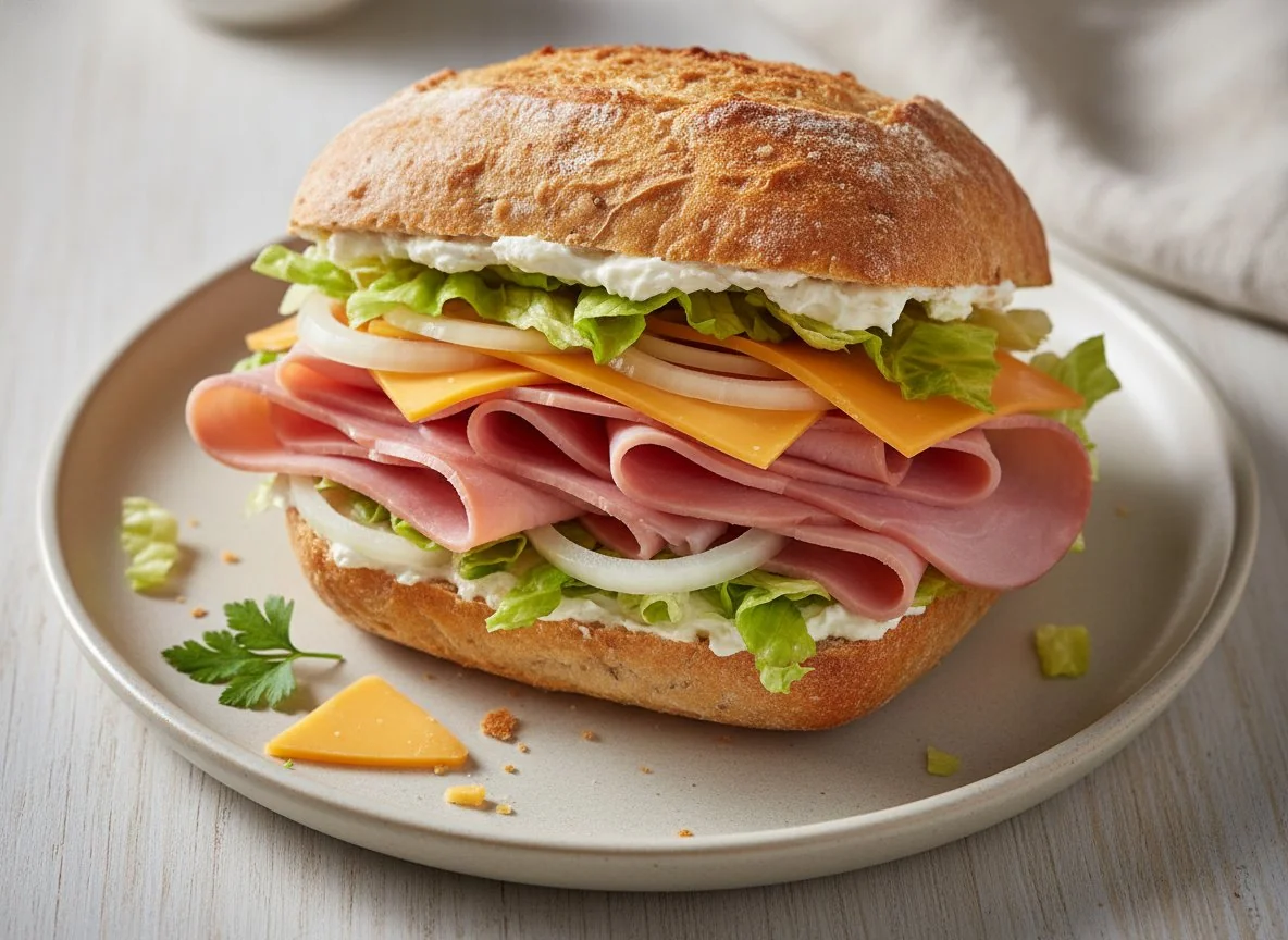 Ham and Cheese Sandwich photo