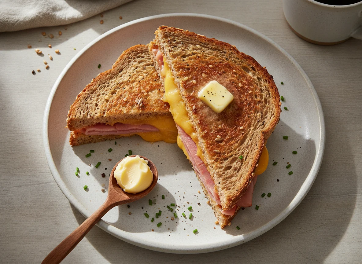 Ham and Cheese Toasted Sandwich photo