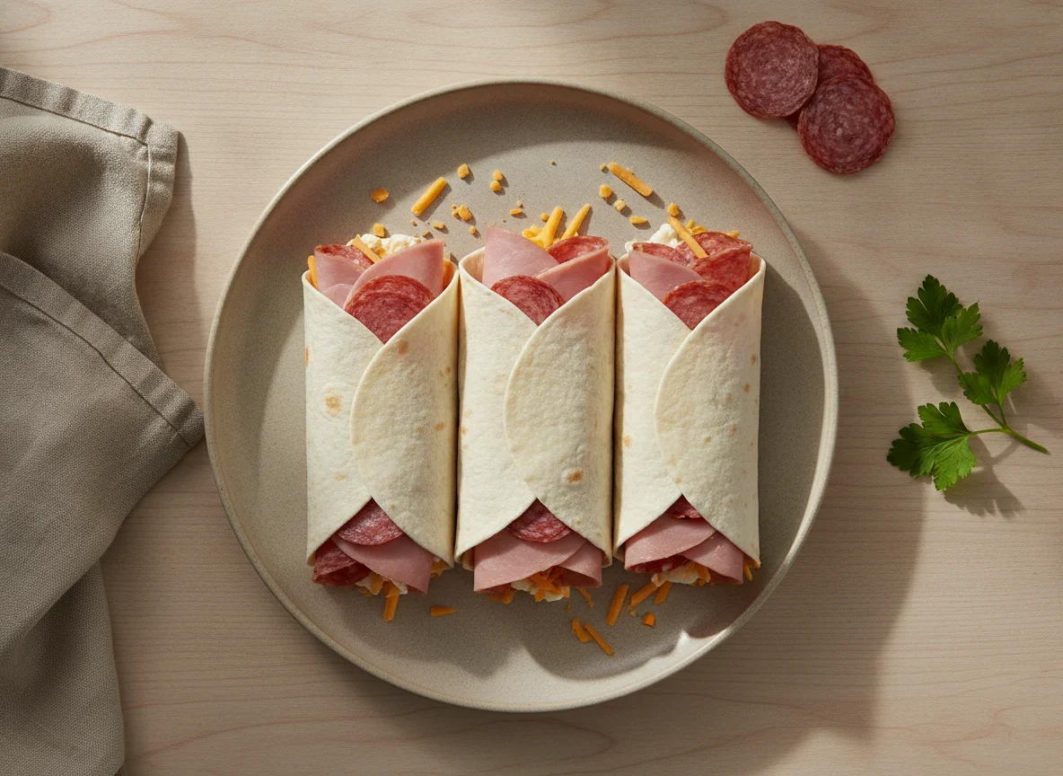 Ham and Cheese Tortilla Wraps photo