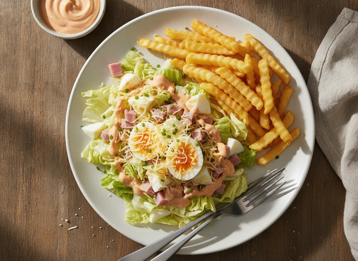 Ham and Egg Salad with Chips photo