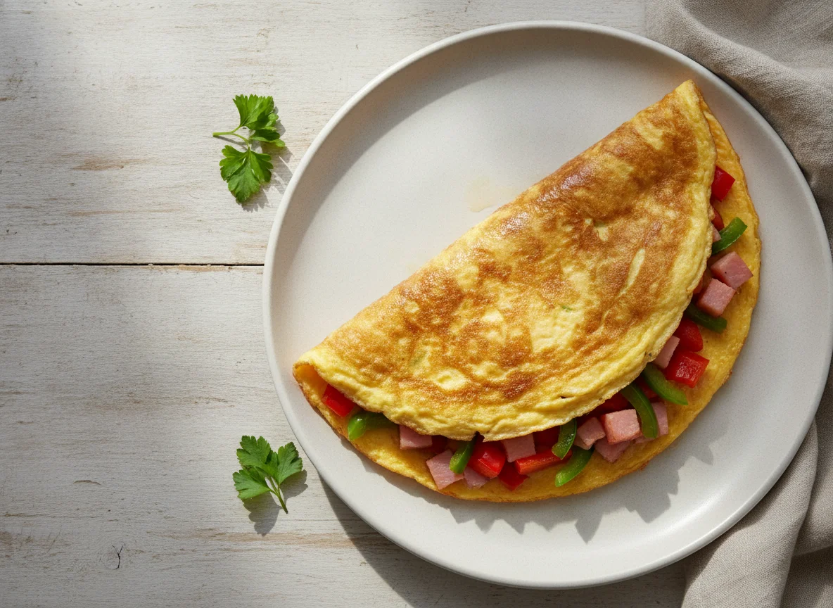 Ham and Pepper Omelette photo