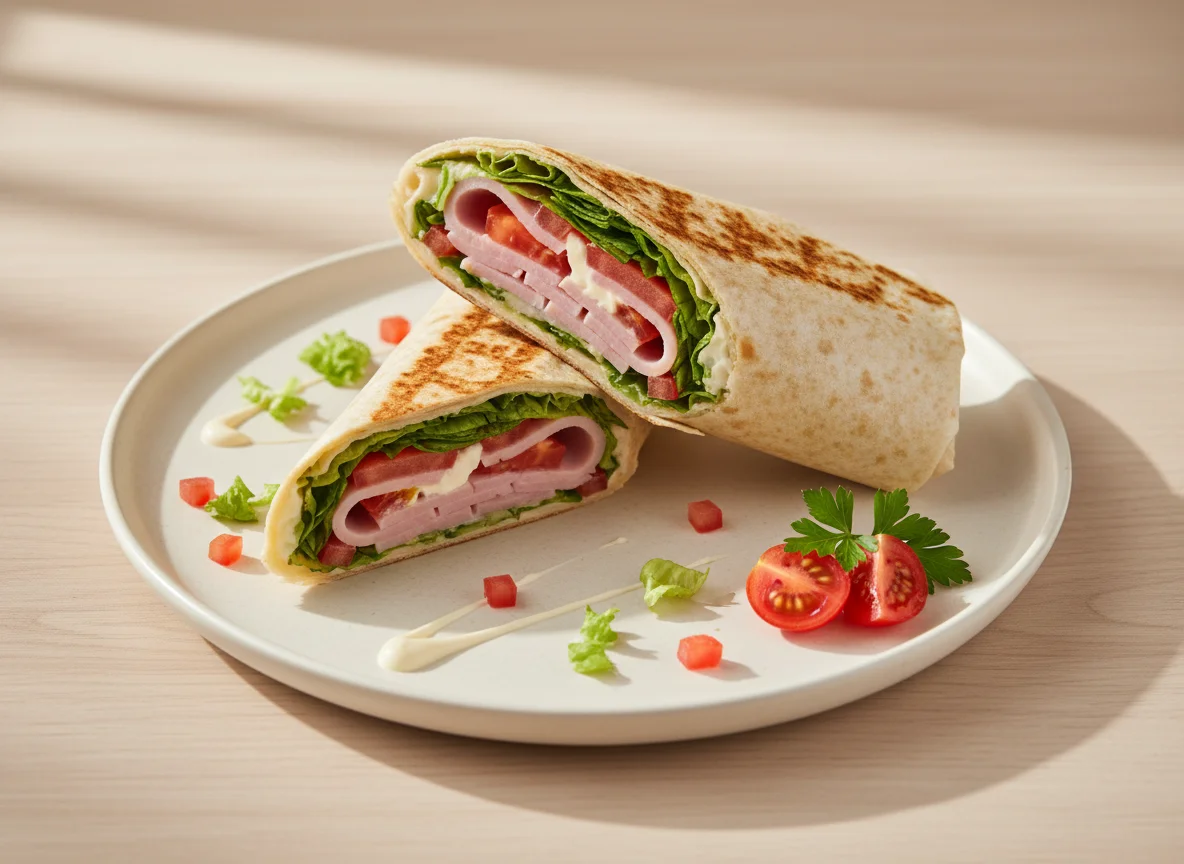 Ham and Salad Wrap photo