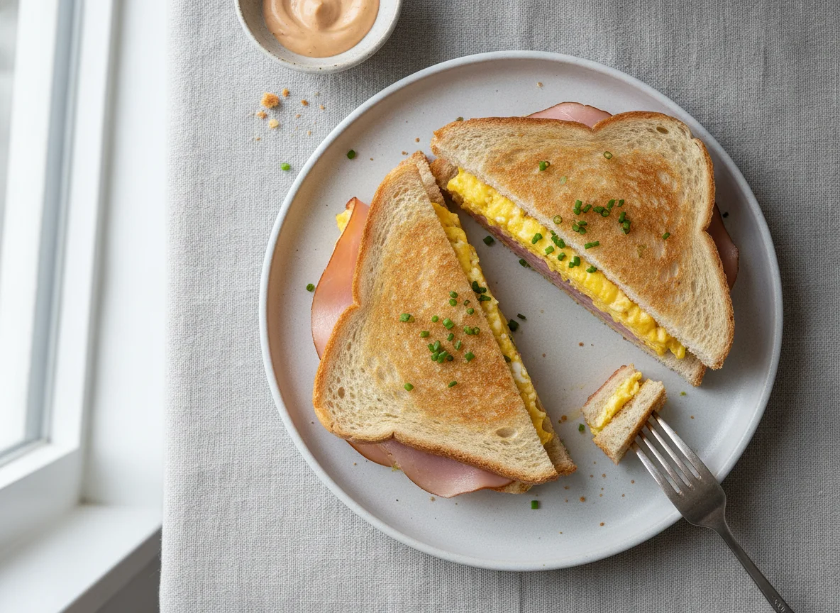 Ham and Scrambled Egg Sandwich (Half) photo