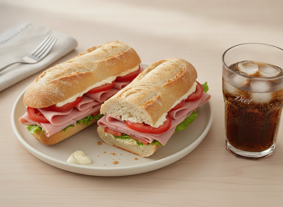 Ham and Tomato Baguette photo