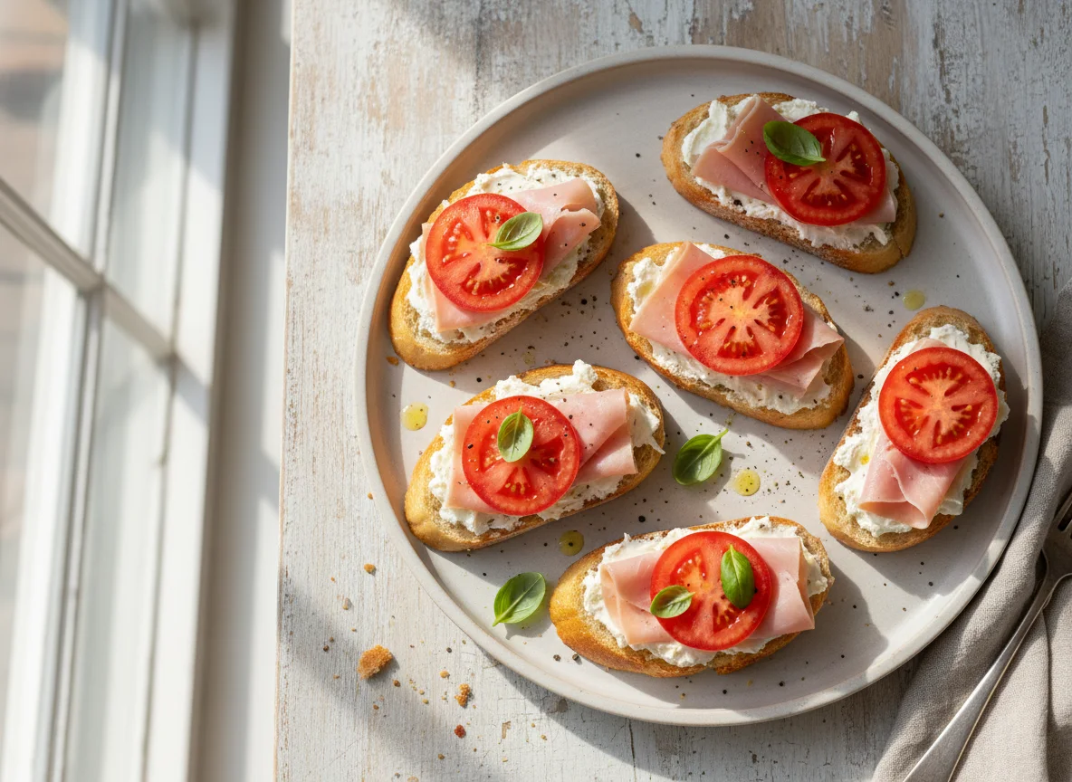 Ham and Tomato Crostini photo