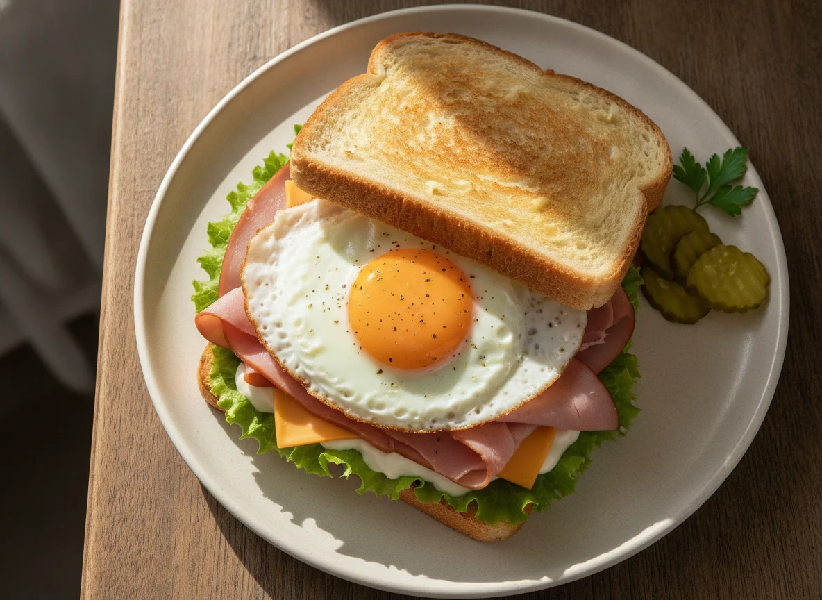 Ham, Egg, and Cheese Sandwich photo