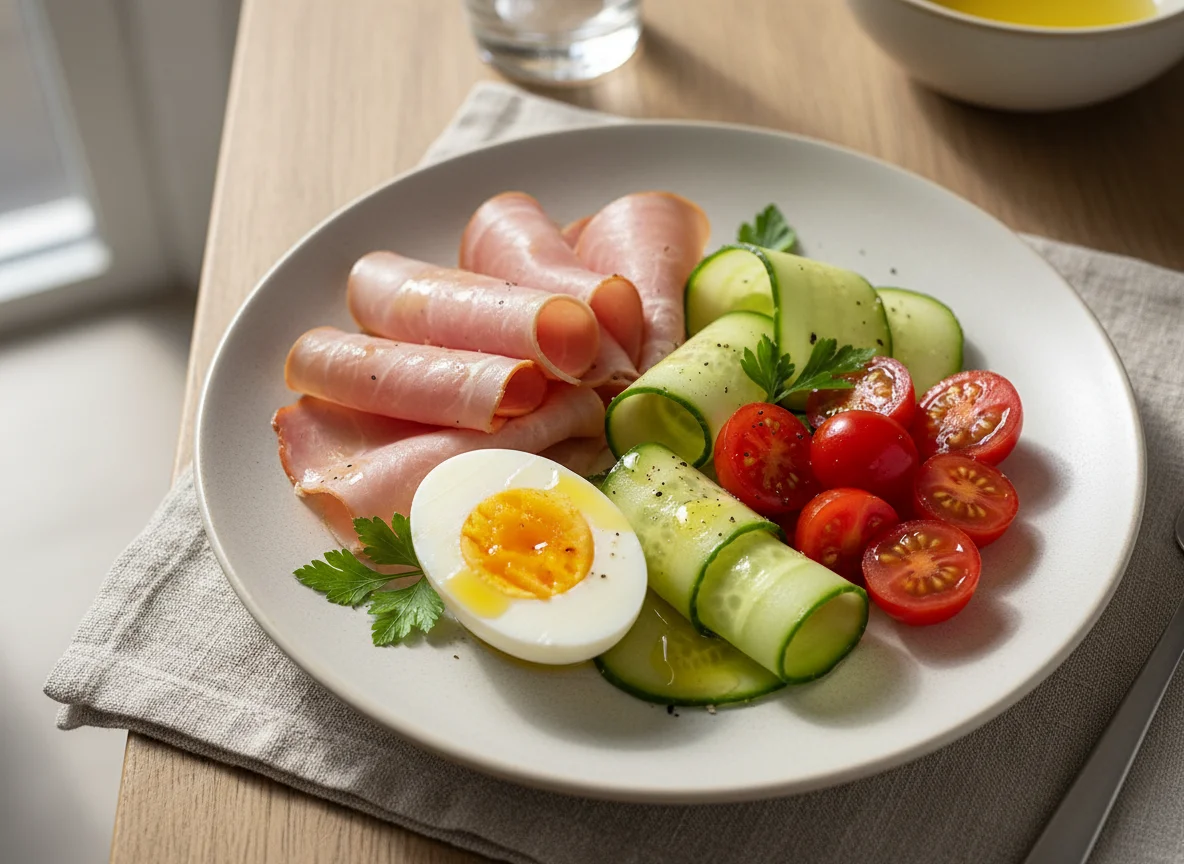 Ham, Egg, and Salad Plate photo