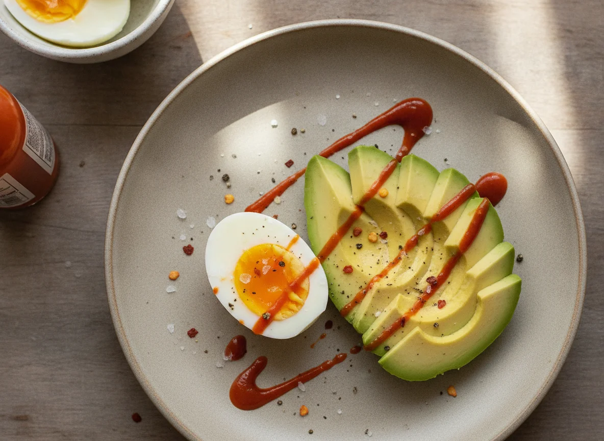 Hard Boiled Eggs and Avocado photo