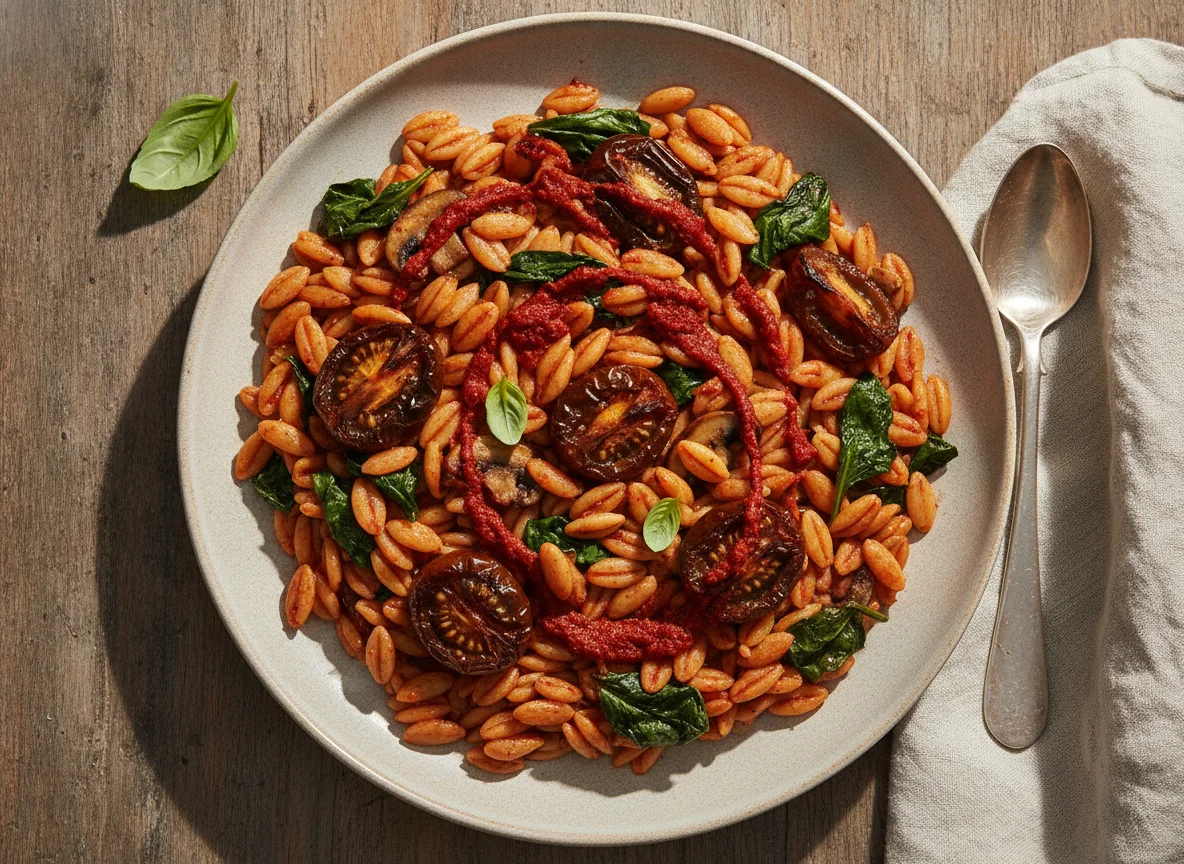Harissa and Kumato Tomato Baked Orzotto photo