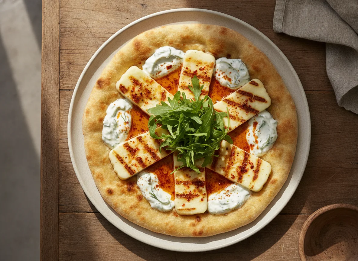 Harissa Halloumi Flatbread photo