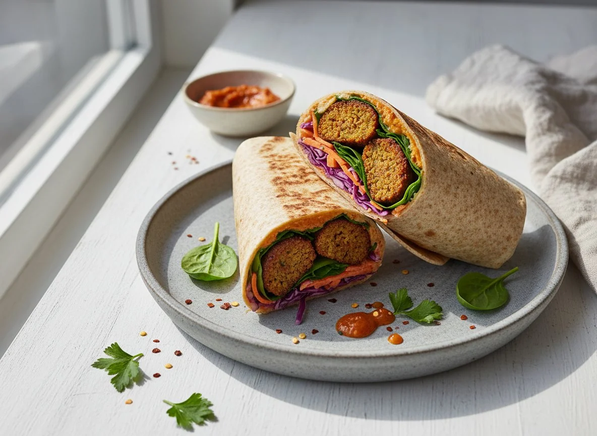 Harissa Spiced Falafel Wrap photo