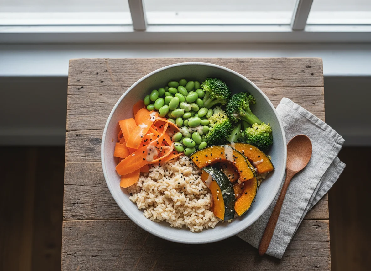 Healthy Grain Bowl with Pumpkin photo