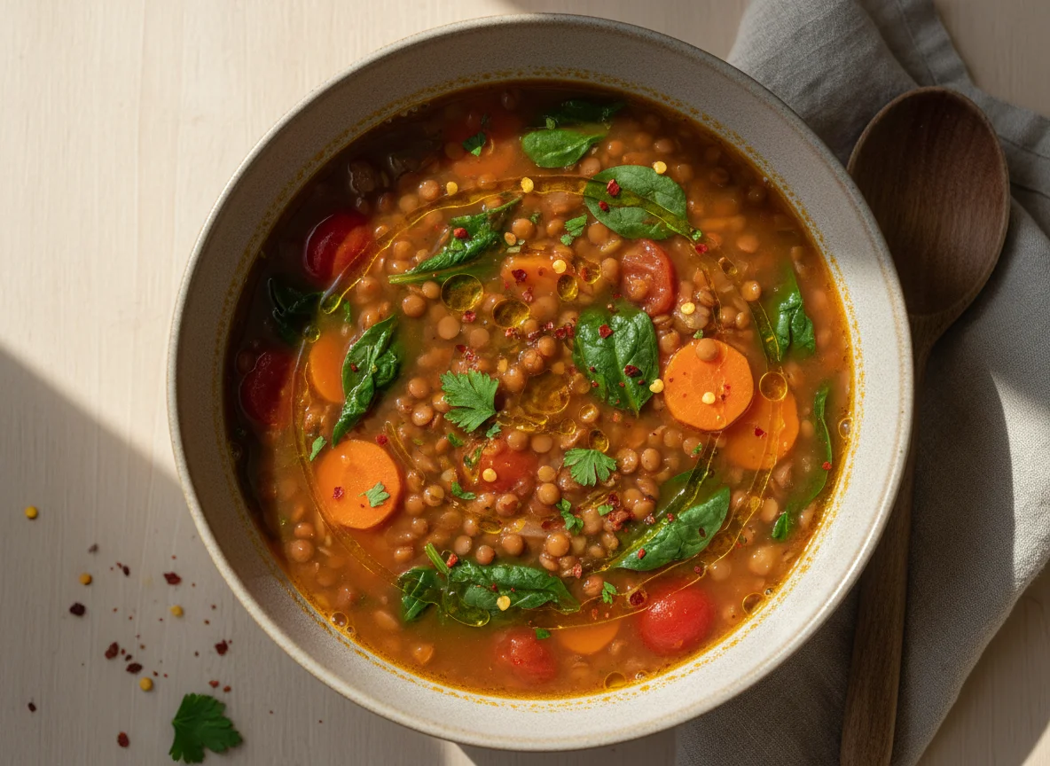 Hearty Vegetable and Lentil Soup photo
