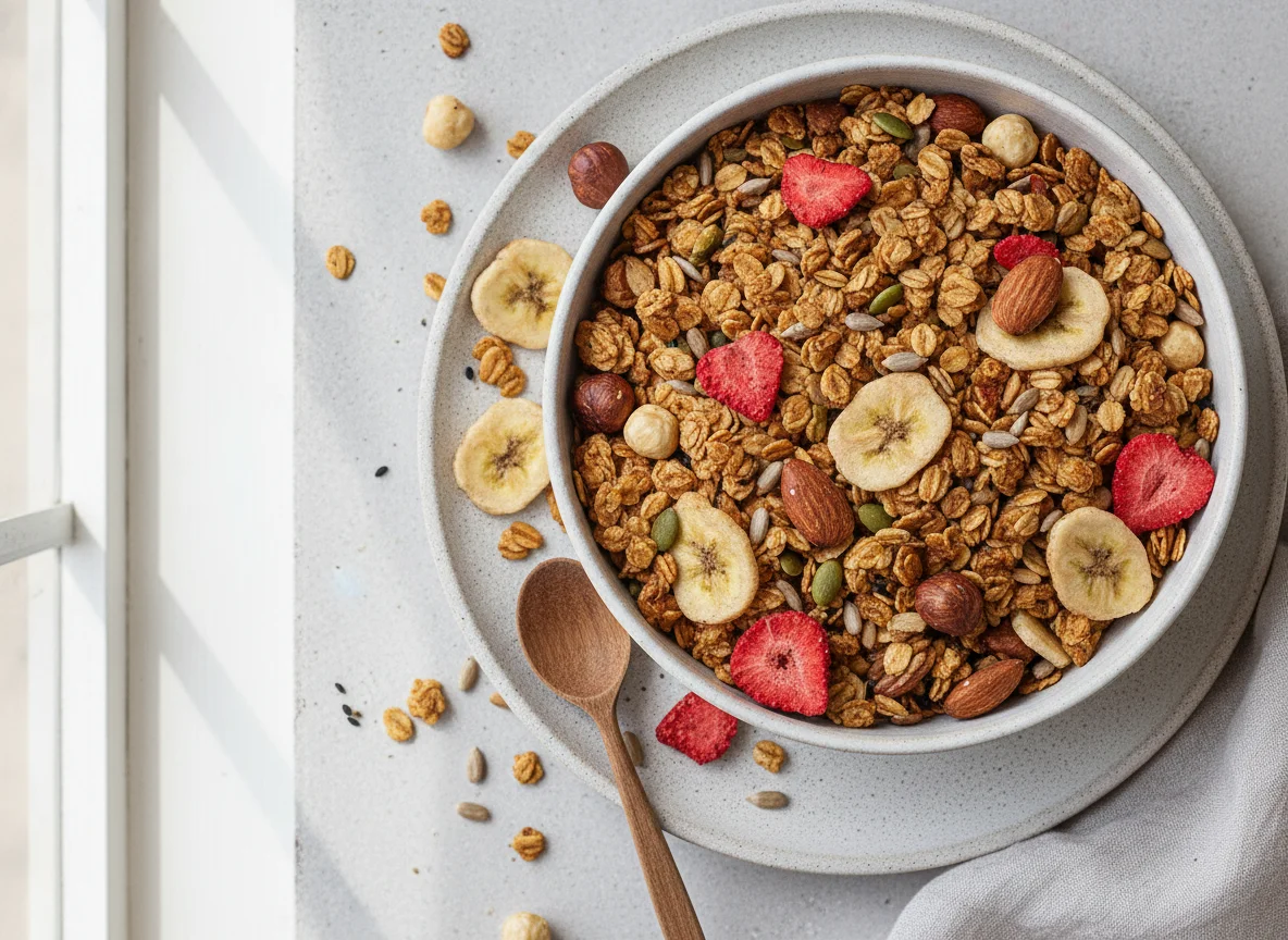 High Protein Granola with Nuts and Seeds photo