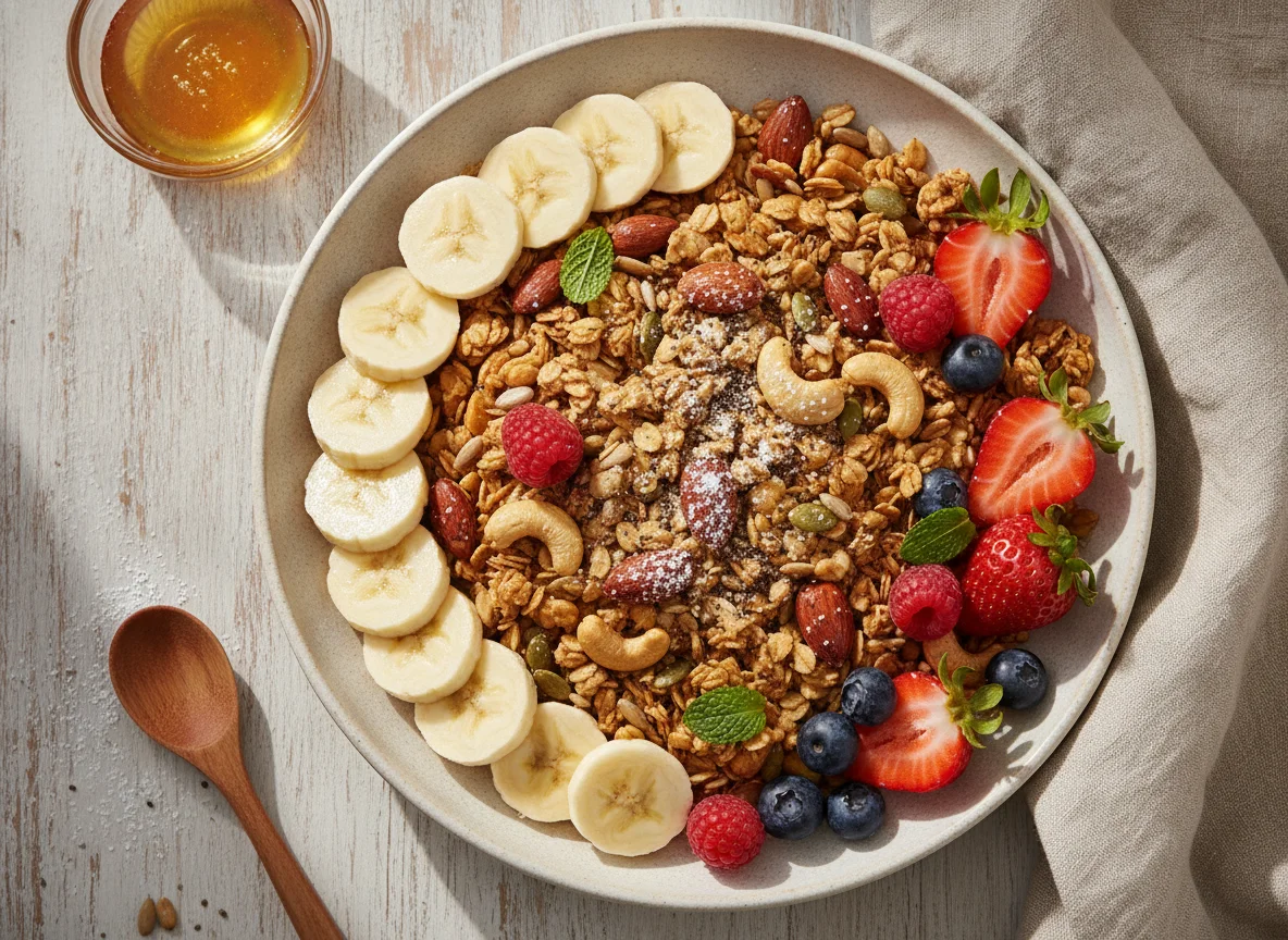 High Protein Nuts & Seeds Granola with Fruit photo