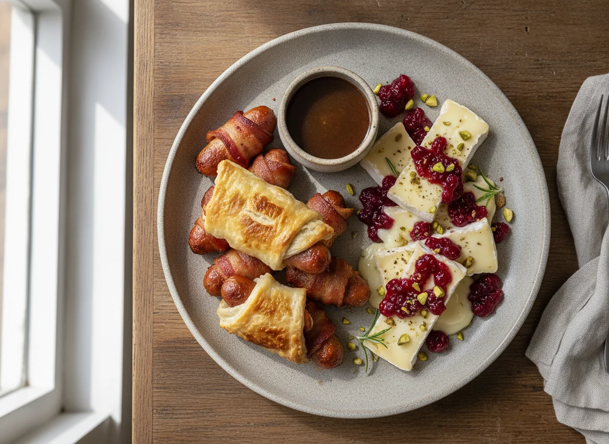 Ho Ho Half & Half: Pigs Under Blankets and Brie & Cranberry photo