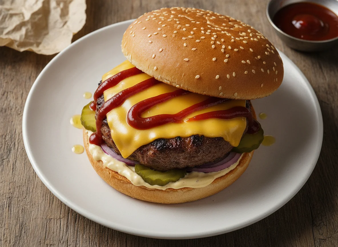 Homemade Cheeseburger photo