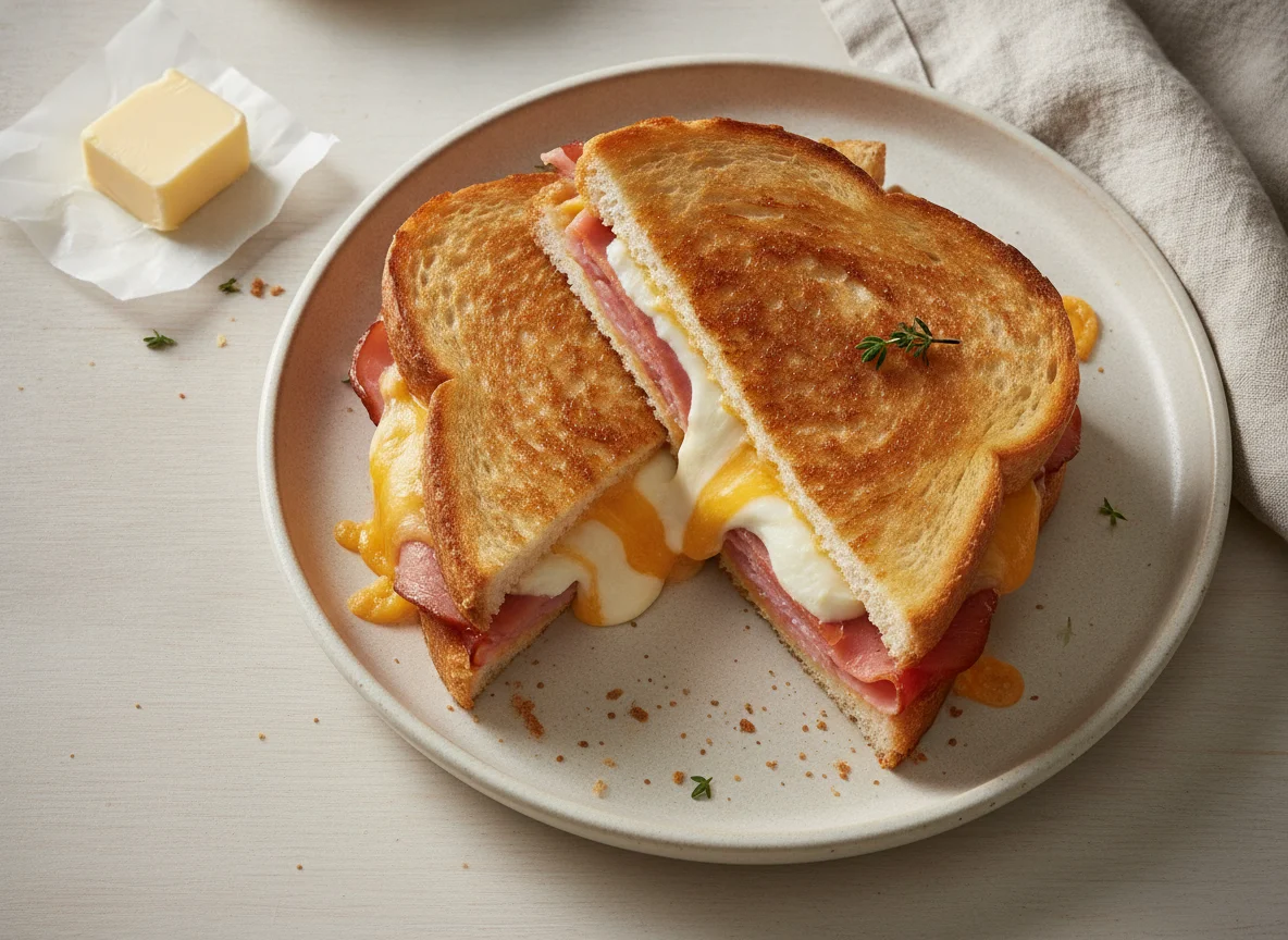 Honey Roast Ham & Cheddar Toastie photo