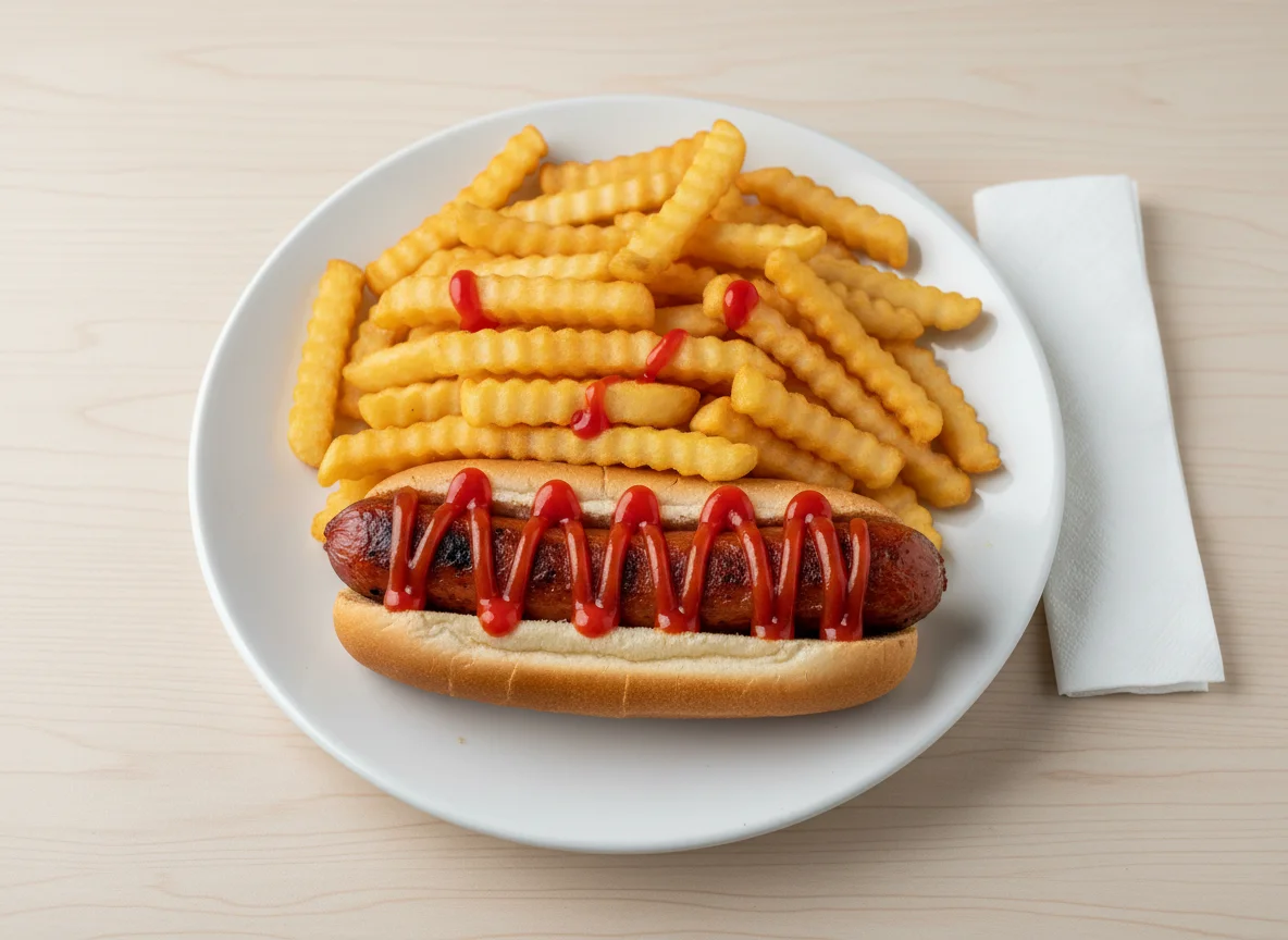 Hot Dog and French Fries photo