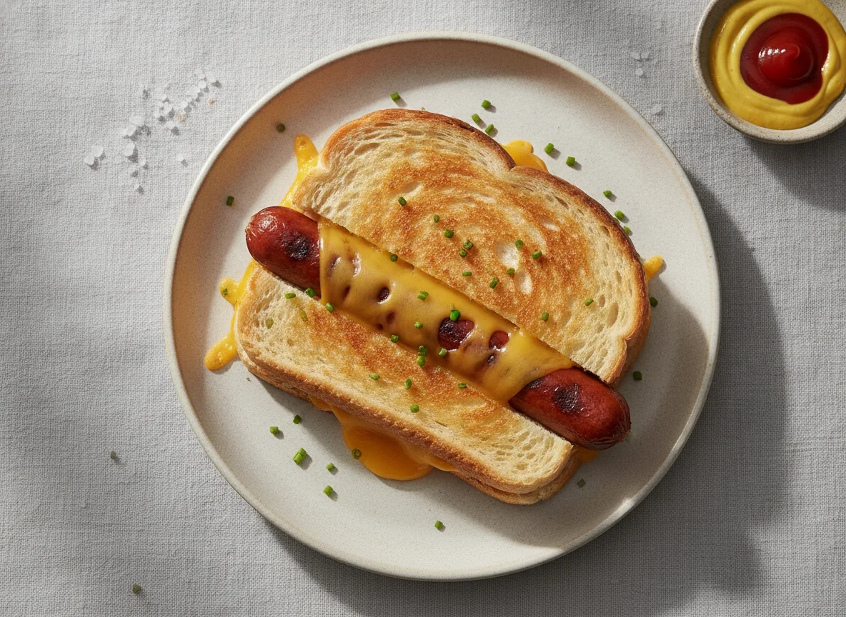 Hot Dog Toasted Sandwich photo
