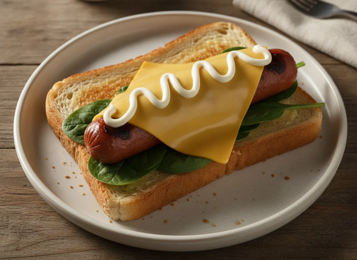 Hot dog with cheese sandwich photo