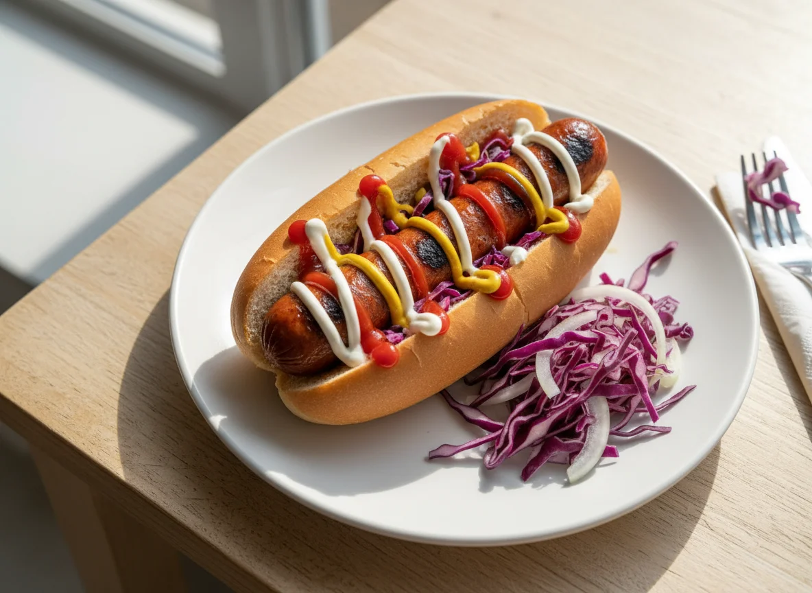 Hot Dog with Sauces photo